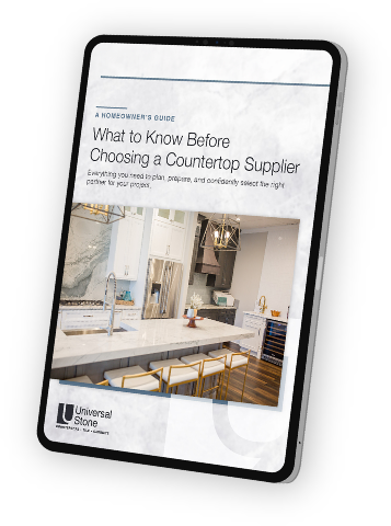 Homeowner’s Guide Choosing a Stone Countertop Supplier Tablet Mockup