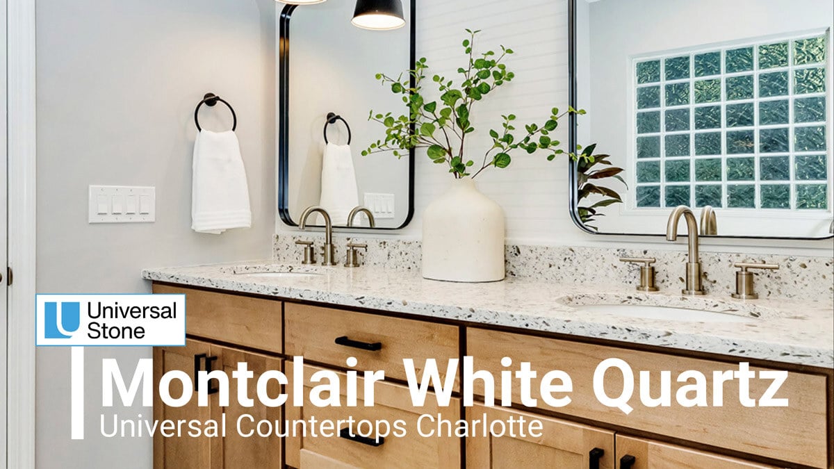 Thunder White Granite Countertop & White Quartz Bathroom~mv2